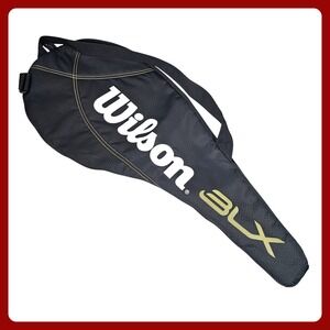 Wilson BLX Tennis Racquet Cover Bag Black Gold Adjustable Strap